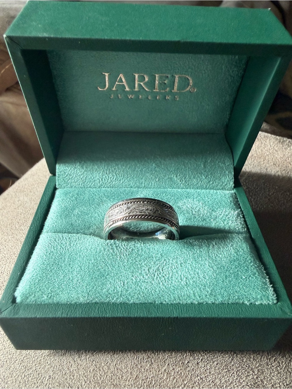 Jared Silver Men’s Engraved Band in Silver
